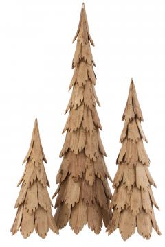 Sapin de Noël Morceaux Bois Naturel 58cm