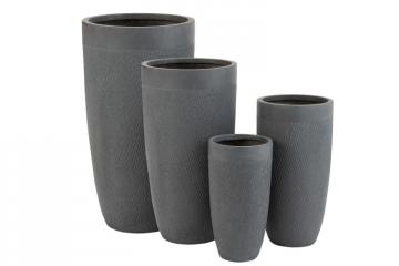 S/4 Pots Argile Gris