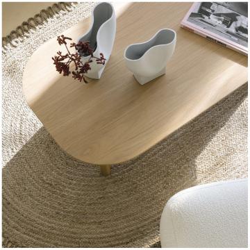 Table Basse Simona Chêne Clair Blanc d'Ivoire