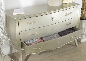 Commode 3 Tiroirs Murano Silver Amadeus