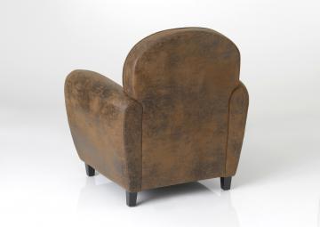 Fauteuil Club Microfibres Marron