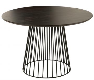 Table à Manger Ronde Métal Bois ø120cm