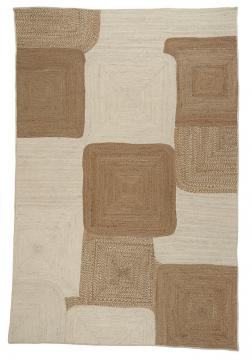 Tapis Joko Jute Naturel/Blanc Blanc d'Ivoire 300x200