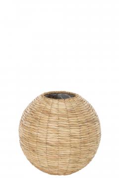 Vase Yuni Boule Rotin Naturel