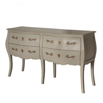 Commode Double 4 Tiroirs Murano Taupe