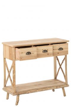 Console 3 Tiroirs Chamonix Pin Naturel