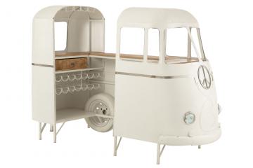 Meuble Bar Van Vintage Métal Blanc