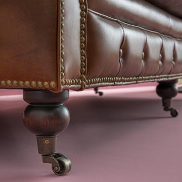 Canapé Cuir Marron Chesterfield 3 Places