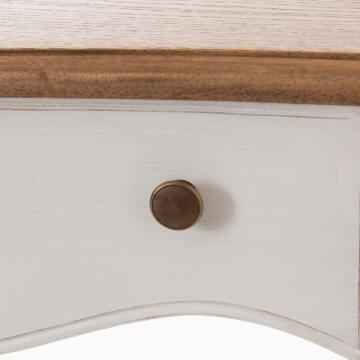 Console 1 Tiroir Loberon Blanc Chêne PM