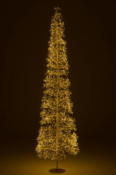 Sapin de Noël Doré Led Blanc Chaud H240cm