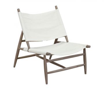 Fauteuil Naha Chêne Naturel Coton Blanc
