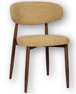 Chaise Georgia Moutarde Pied Noyer Athezza