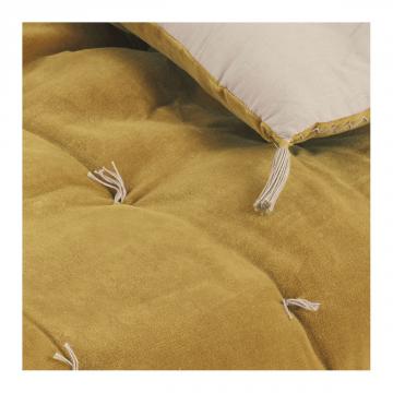 Futon Matteo Velours / Lin Safran 180x80 Blanc d'Ivoire