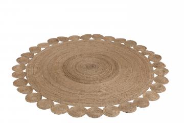 Tapis Rond Oriental Jute Naturel ø220cm