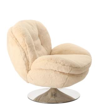Fauteuil Memento Fausse Fourrure Blanc Athezza