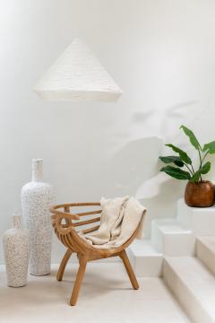 Vase Lauwra Ciment Blanc H100cm