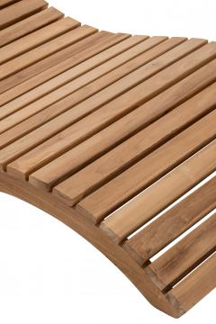 Chaise Longue Teck Naturel