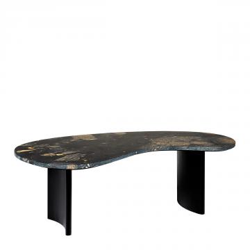 Table Basse Pia Marbre Noir Blanc d'Ivoire