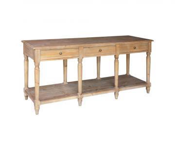 Console Drapier 3 Tiroirs Yvain Bois Naturel