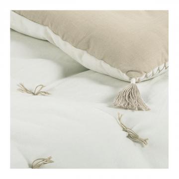 Futon Matteo Velours / Lin Blanc 180x80 Blanc d'Ivoire