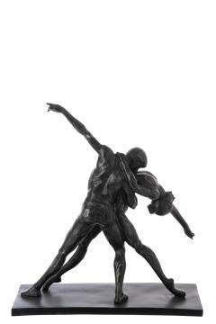 Couple Danseurs Noir Vieilli