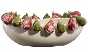 Coupe Allongée Figues Porcelaine