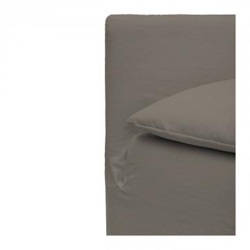 Fauteuil Gabriel 100% Lin Taupe Blanc d'Ivoire