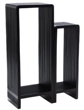 S/2 Sellettes Calopsite Teck Noir