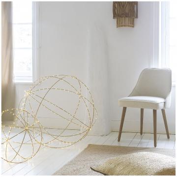Chaise Marcus Bouclette Crème Blanc d'Ivoire