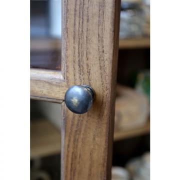 Armoire Vitrine Marseille 4 Portes Vitrées Bois Naturel