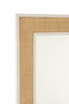 Miroir Molly Bois Blanc Rotin Naturel MM