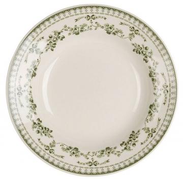 6 Assiettes Creuses Faustine Vert Anglais Comptoir de Famille