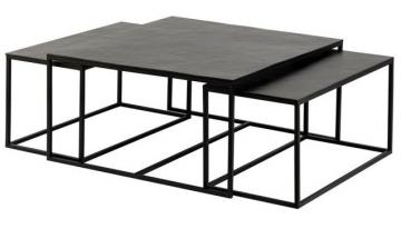 Tables Basses Gigognes x3 Felia Métal Noir