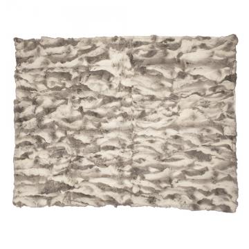 Plaid Fourrure Lapin Gris 130x180