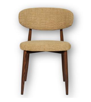 Chaise Georgia Moutarde Pied Noyer Athezza