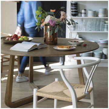 Table à Manger Maxine Chêne Blanc d'Ivoire ø150cm