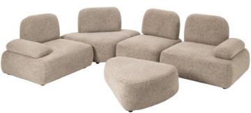 S/5 Canapé Modulable Olivia Taupe
