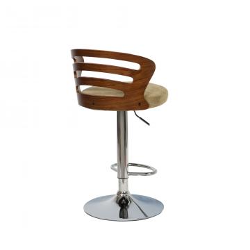 Tabouret de Bar Emilio Tissu Vert Bois Métal