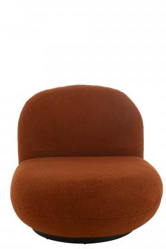Fauteuil Pivotant Lounge Neige Terracotta