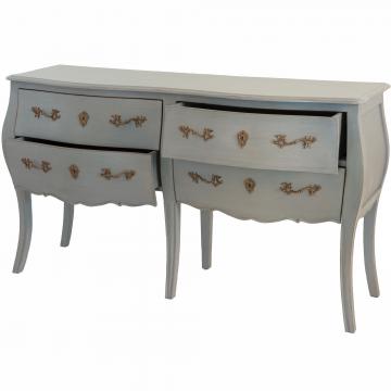 Commode Double 4 Tiroirs Murano Taupe