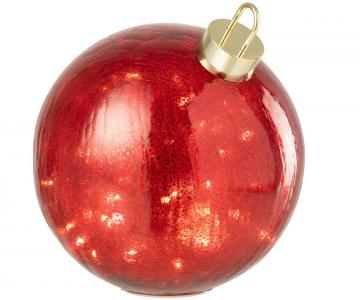 3 x Boules de Noël Verre Rouge ø20cm