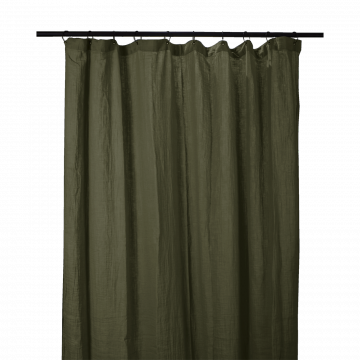 2 x Rideaux Dili Kaki Voile de Coton 120x180
