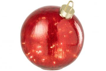 4 x Boules de Noël Verre Rouge ø15cm