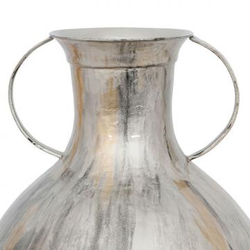 Vase Amphore Beige Gris Doré H58cm