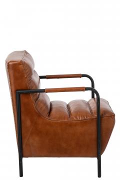 Fauteuil Cuir Camel Indus Vintage