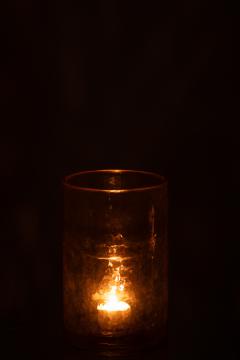 Photophore Double Verre Jaune PM