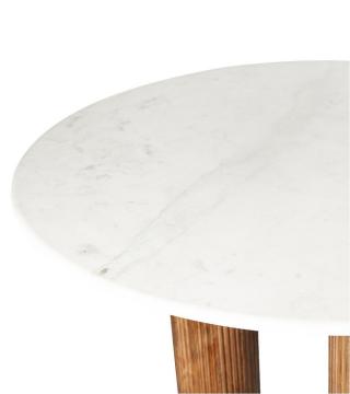 Table Ronde Lecce Marbre Blanc 120cm