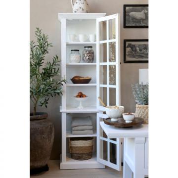 Vitrine Marseille 2 Portes Vitrées Bois Blanc