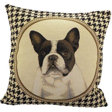 2 Coussin Gobelin Bouledogue 45x45