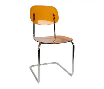 2 x Chaises Seventies Ambre Vintage